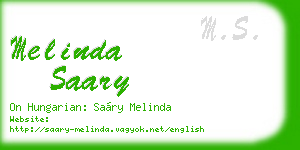 melinda saary business card